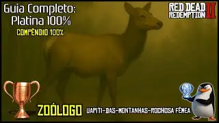 Red Dead Redemption 2: Rocky Mountain Bull Elk Female + 100% Compendium | Zoologist Trophy