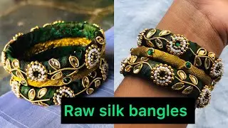How to make raw silk bangles at home| handmade designer  bangles|fabric bangles