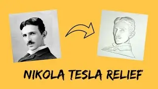 Making a relief of Nikola Tesla for CNC engraving