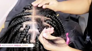 How to Part Medium Sized Box Braids