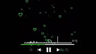 Black Screen Music Template | Black Screen Hearts Overly Template | free to use | no copyright