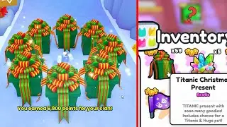 I OPENED 60 TITANIC PRESENTS AND GOT THIS... Pet Simulator 99