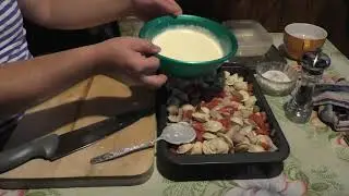 Пельмени запечённые в сметане с сыром./ Пельмени в духовке.