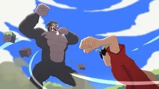 1 Gorilla vs 1 Men in ANIMATION