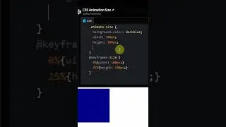 CSS Animation size | Coding Awareness #shorts