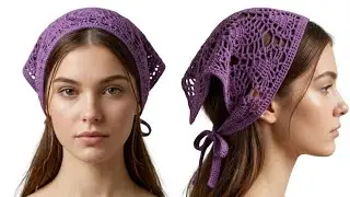 Reflect Your Style! ✨ The Easiest and Most Stylish Crochet Bandana Pattern