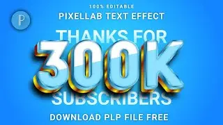 300K Text Effect in pixellab | 3d glow text effect in pixellab | text effect pixellab plp file