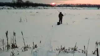Зима зимой, а рыбалка по распорядку! Чепца. Пробиваем дороги после пурги.