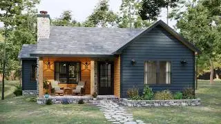 36' x 36' (11m x 11m) Totally In Love With This Cozy & Elegant Cabin | Incredible House Plan Ideas