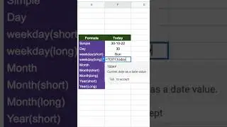Google Sheets / Excel Tricks | Date Formate #shorts #excelshortcuts #excel