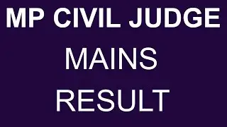 mp judiciary mains exam result I m.p Judiciary I MP-J II   I M.P PCS J I MP Civil Judge mains result