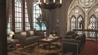 BUILDING THE GRIM REAPER'S APARTMENT (no CC) | Sims 4 Life & Death | Speedbuild (stop motion style)