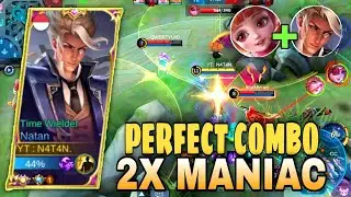 NATAN WITH ANGELA 2X MANIAC PERFECT COMBINATION | TOP GLOBAL NATAN - MLBB