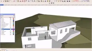 Sketchup: Layers, scences, lookaround, shadow settings and camera tool