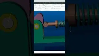 Cam and Follower Mechanism in PTC Creo #autocad #creo
