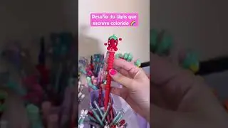 Desafio do lápis que escreve colorido 🌈😍