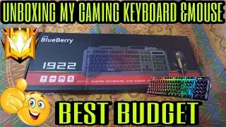 🖱⌨️my gaming keyboard and mouse combo unboxing|⌨️blueberry 1922 gaming setup equipment unboxing🖱😅