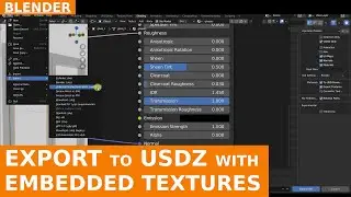 Blender - How to export to USDZ with embedded Textures