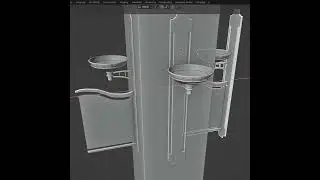 MALL MODELING - retro lighting columns (blender)