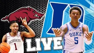 Duke Blue Devils vs Arkansas Razorbacks Basketball Live Play by Play Reaction & Watch Party 2022