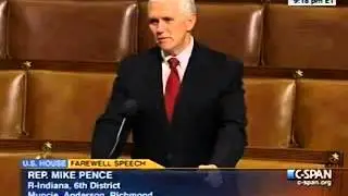 Rep. Mike Pence Farewell Speech on the House Floor - Dec. 20, 2012
