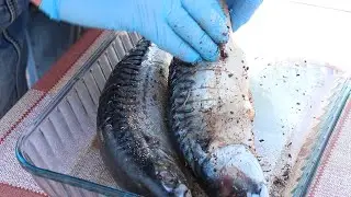 MACKEREL on the COALS. Recipe for fish on the grill.