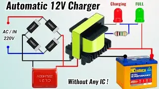 Auto cut off 12 volt battery charger Direct AC 