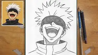 Easy Gojo Drawing for Beginners | Step-by-Step Anime Tutorial