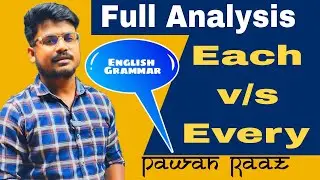 Each v/s Every | Full Analysis | English Grammar #ssc #banking #defence #pawan_raaz #englishgrammar