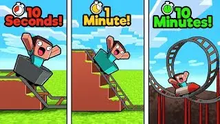 Minecraft - ROLLER COASTER CHALLENGE! (10 Sec vs 1 Min vs 10 Min)
