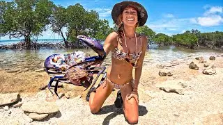 GIANT MUDCRAB CACTH & COOK (Cyclone Escape!)