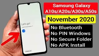 Samsung A10s/A20s/A30s/A50s ANDROID 10 FRP Bypass |No Secure Folder/No Bluetooth/No PIN Window|No PC