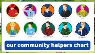 Name of our community helpers chart | Peoples Who Help Us | society helpers | 