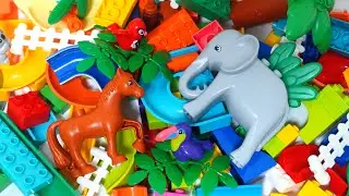 Satisfying Building Blocks Marble Very popular! Elephant and horse jungle block coasters
