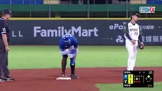 09/06 富邦 VS 台鋼 七局上，富邦串聯攻勢，申皓瑋的三壘安打回本壘得分，董子恩一壘安打再拿下一分打點