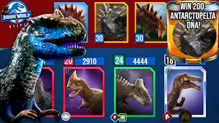 Lumen Rajatholus conquers the Antarctopelta strike (Jurassic World Alive)