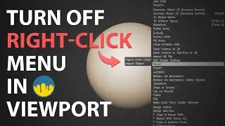 How to get rid of frustrating RMB Menu in 3D Coat viewport - Quick Tip