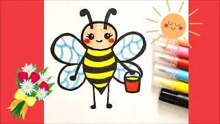 Bee How to Draw step by step 🐝 Easy Drawings for Kids