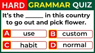Hard Grammar Quiz: 30+ Hard Quiz questions in English Grammar #englishquiz 1
