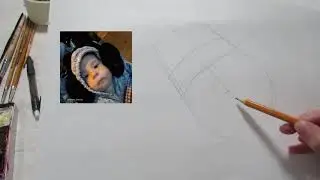 Как нарисовать лицо ребенка. Скетч