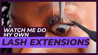 DIY EYELASH EXTENSIONS  ⚠️Watch at your own risk!