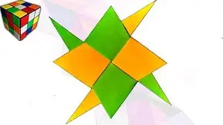 How to make a paper from SURIKEN. Shuriken origami do it yourself. DIY paper crafts