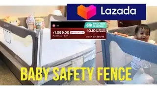 How to assemble Baby Safety Bed Fence | Adjustable baby playpen | Lazada | Pakey Safety bed fence |