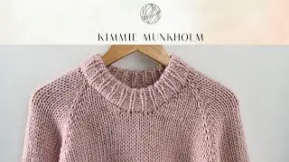 Strik - raglanudtagning med 1 raglanmaske