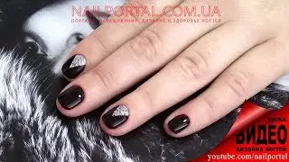 Дизайн ногтей гель-лак shellac - Дизайн ногтей блестками (видео уроки дизайна ногтей)