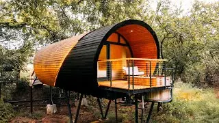 This 270sqft Barrel Tiny House Has A Unique Benefit!