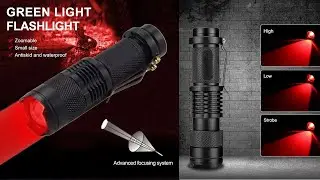 Фонарик ручной с красным светодиодом и ZOOM- Police 8469 RED