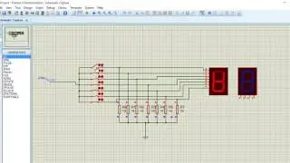 isis Proteus 8.5 : la simulation d'afficheur 7 segement