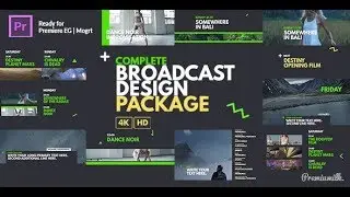 Complete Broadcast Design Package Essential Graphics | Mogrt | Premiere Pro Templates | Videohive