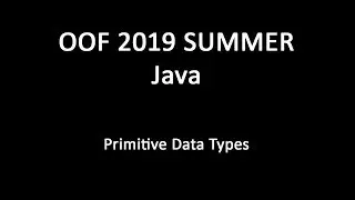 Java - Primitive Data Types